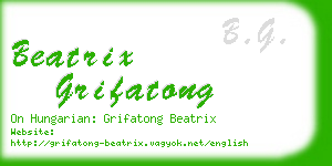 beatrix grifatong business card